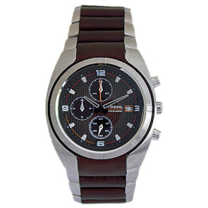 Correa de reloj (Combinación de correa + caja) Fossil CH2449 Acero inoxidable Marrón 24mm